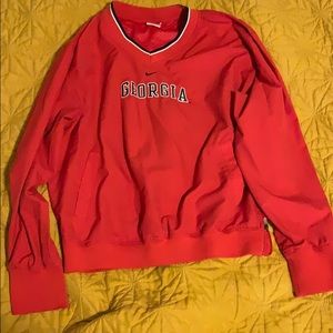 UGA Vneck Windbreaker